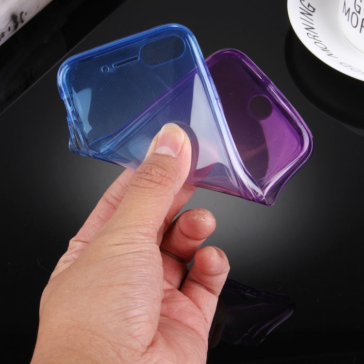For  iPhone 8 & 7  Double-sided Gradient Color TPU Protective Case Back Cover
