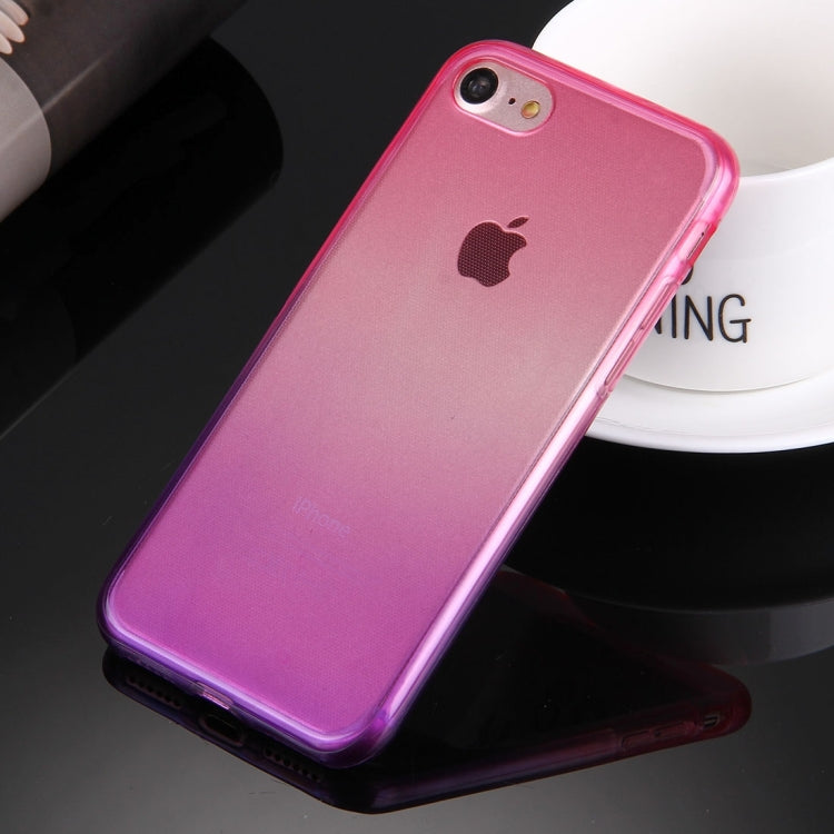 For  iPhone 8 & 7  Double-sided Gradient Color TPU Protective Case Back Cover