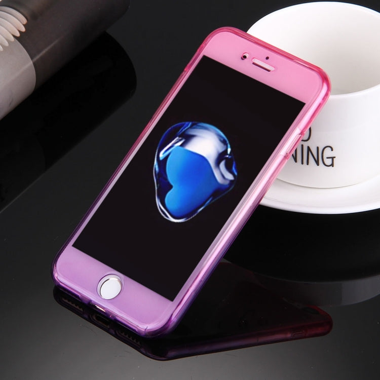 For  iPhone 8 & 7  Double-sided Gradient Color TPU Protective Case Back Cover
