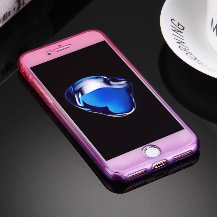 For  iPhone 8 & 7  Double-sided Gradient Color TPU Protective Case Back Cover