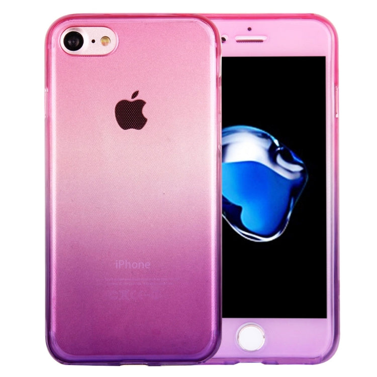 For  iPhone 8 & 7  Double-sided Gradient Color TPU Protective Case Back Cover