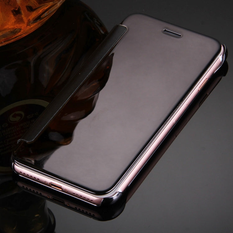For  iPhone 8 & 7  Plating Mirror Horizontal Flip Leather Case