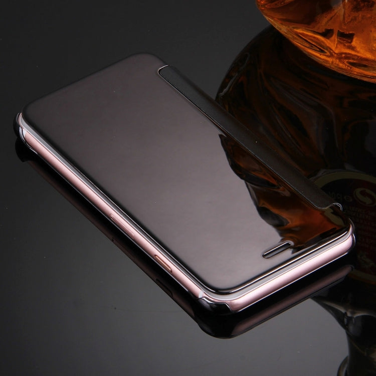 For  iPhone 8 & 7  Plating Mirror Horizontal Flip Leather Case