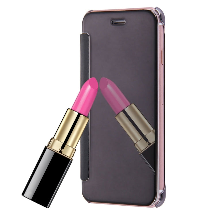 For  iPhone 8 & 7  Plating Mirror Horizontal Flip Leather Case