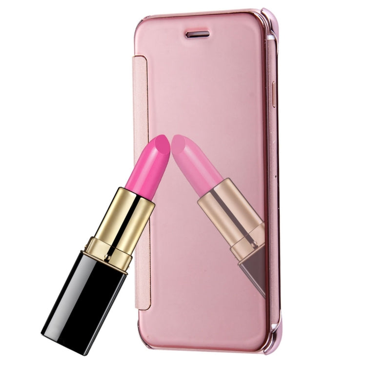 For  iPhone 8 & 7  Plating Mirror Horizontal Flip Leather Case