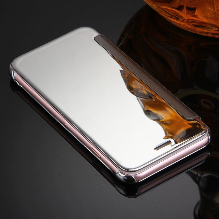 For  iPhone 8 & 7  Plating Mirror Horizontal Flip Leather Case