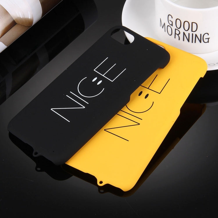 For  iPhone 8 & 7  Smiling Face NICE Words Pattern TPU Protective Cover Case with Lanyard Hole