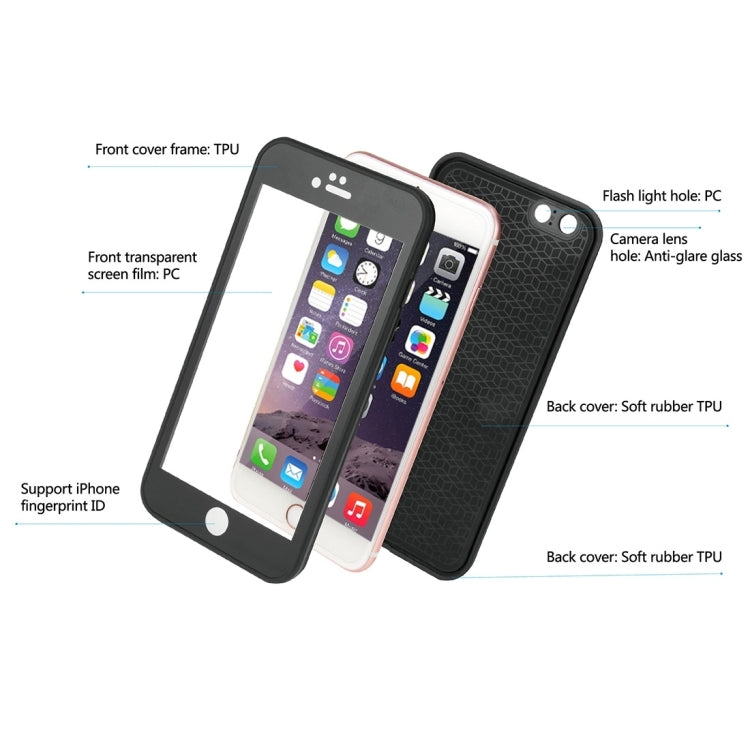 For  iPhone 8 & 7  Tridimensional Diamond Pattern Life Waterproof Protective Case