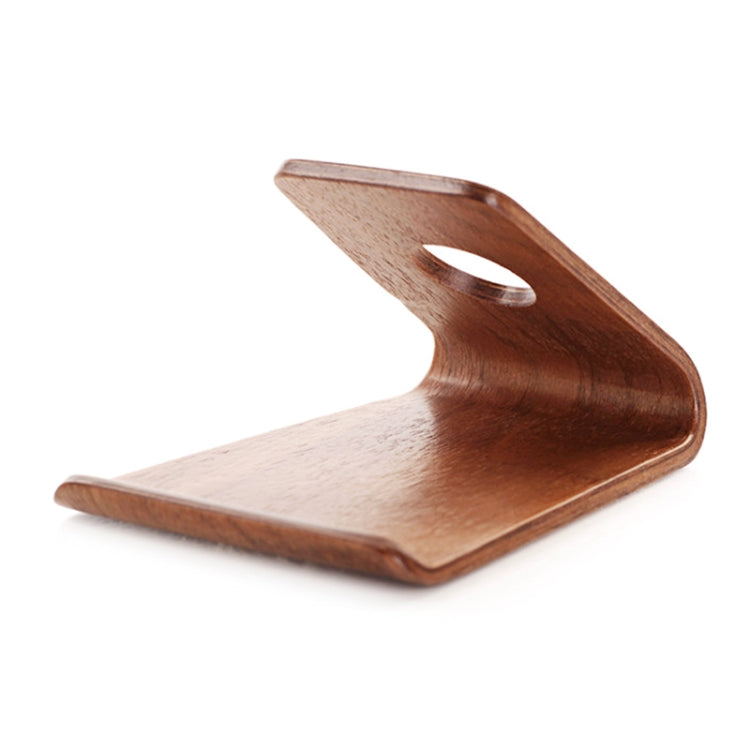 JS01 Wooden Desktop Phone Holder Universal Curved Wood Support Frame For Tablet Phones