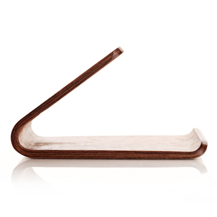 JS01 Wooden Desktop Phone Holder Universal Curved Wood Support Frame For Tablet Phones