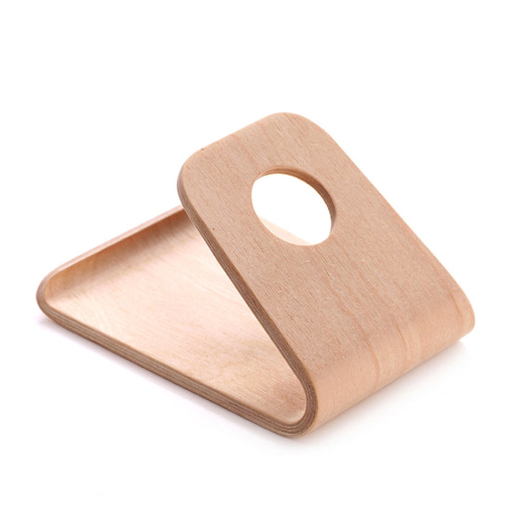 JS01 Wooden Desktop Phone Holder Universal Curved Wood Support Frame For Tablet Phones