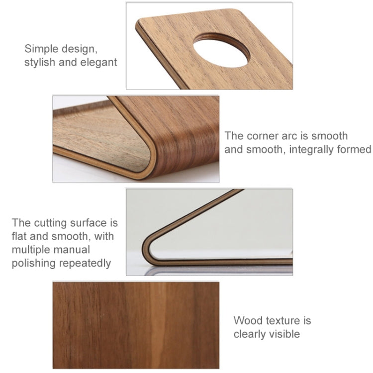 JS01 Wooden Desktop Phone Holder Universal Curved Wood Support Frame For Tablet Phones