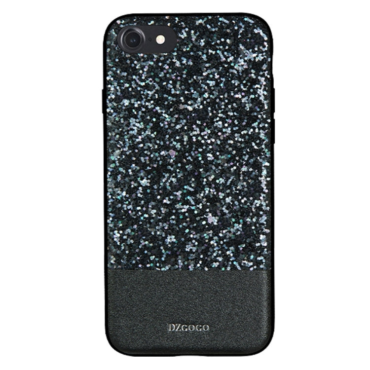 DZGOGO BLING Series for  iPhone 8 & 7  PU + TPU + PC Sequins Grind Arenaceous Protection Case(Black)