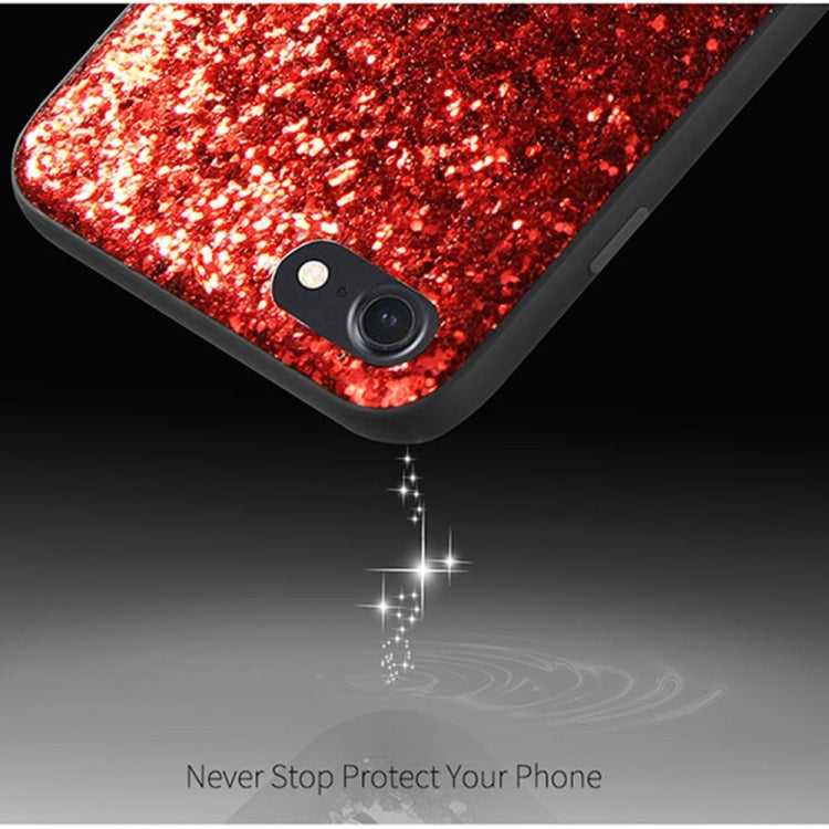 DZGOGO BLING Series for  iPhone 8 & 7  PU + TPU + PC Sequins Grind Arenaceous Protection Case(Black)