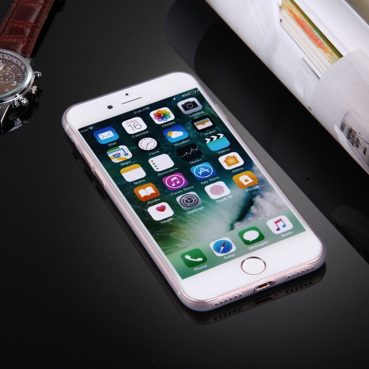 For  iPhone 8 & 7  Frosted Transparent Protective Back Cover Case