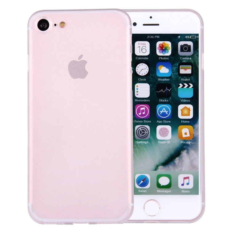 For  iPhone 8 & 7  Frosted Transparent Protective Back Cover Case