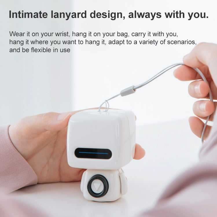 3life-349 3W Robot Shape Mini Bluetooth Speaker with Lanyard, Support Hands-free Call & Wireless Remote Control Selfie