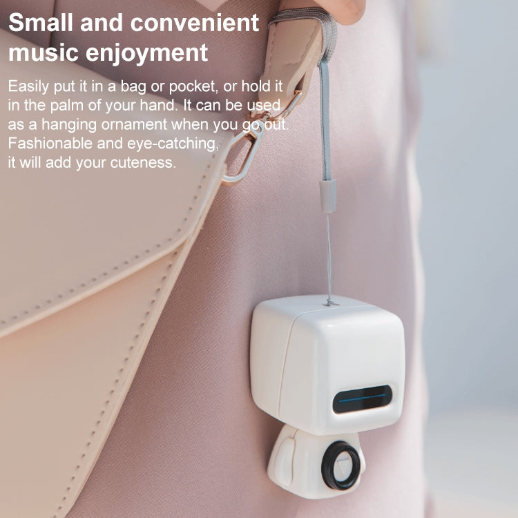3life-349 3W Robot Shape Mini Bluetooth Speaker with Lanyard, Support Hands-free Call & Wireless Remote Control Selfie