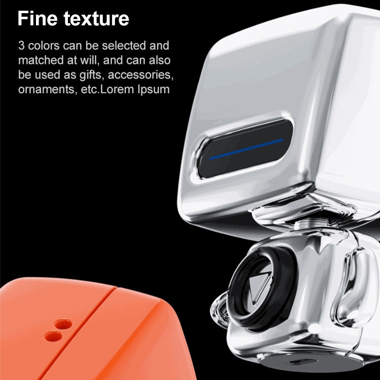 3life-349 3W Robot Shape Mini Bluetooth Speaker with Lanyard, Support Hands-free Call & Wireless Remote Control Selfie