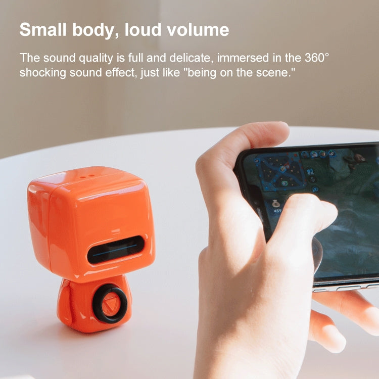 3life-349 3W Robot Shape Mini Bluetooth Speaker with Lanyard, Support Hands-free Call & Wireless Remote Control Selfie