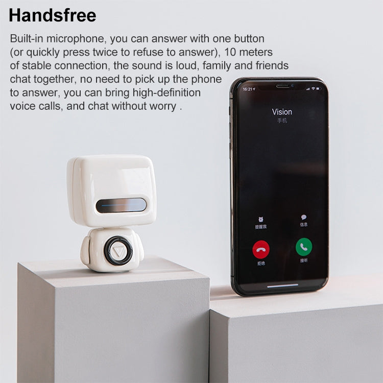 3life-349 3W Robot Shape Mini Bluetooth Speaker with Lanyard, Support Hands-free Call & Wireless Remote Control Selfie