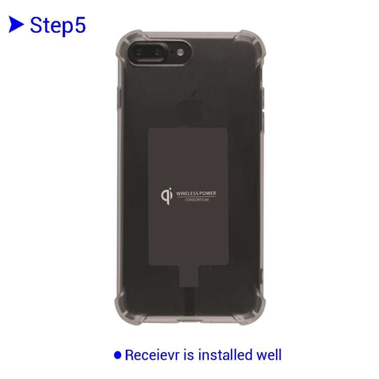 3 in 1 for  iPhone 8 & 7  Soft TPU Protective Case + QI Standard Wireless Charging Receiver + QI Standard Wireless Charging Transmitter, Got CE and FCC certification