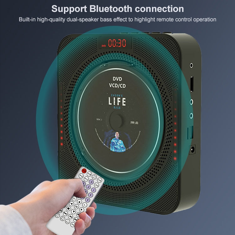 Multifunctional Household Bluetooth Speaker Wall Mounted CD Player with Ambient Light