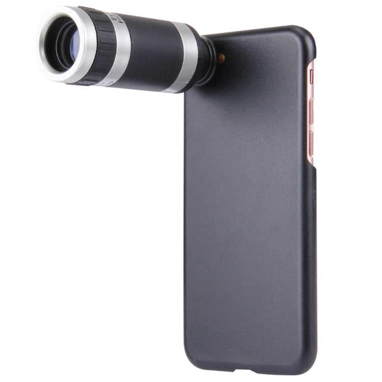 8X Zoom Lens Mobile Phone Telescope with PC Protective Case for iPhone 7(Black + Silver)