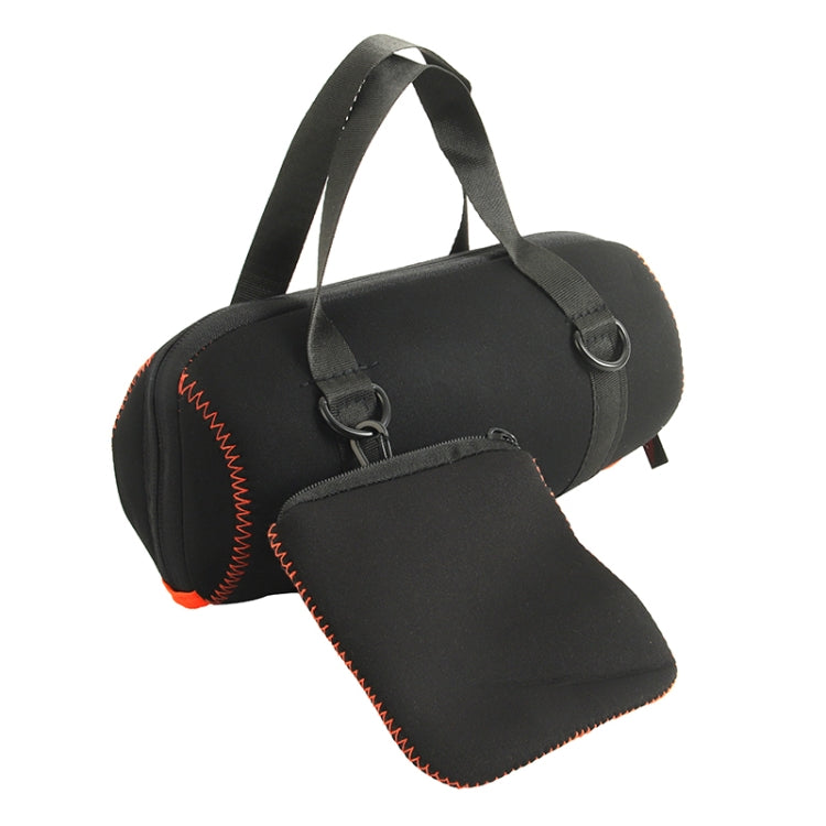 EVA Outdoor Portable Speaker Protective Cover with Shoulder Strap & Carabiner For JBL Charge 5 (Black)