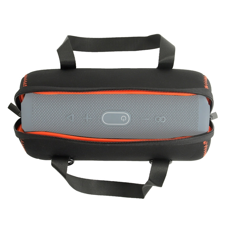 EVA Outdoor Portable Speaker Protective Cover with Shoulder Strap & Carabiner For JBL Charge 5 (Black)