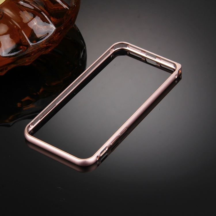 For  iPhone 8 & 7  Hippocampal Buckle Aluminum Alloy Bumper Frame(Rose Gold)