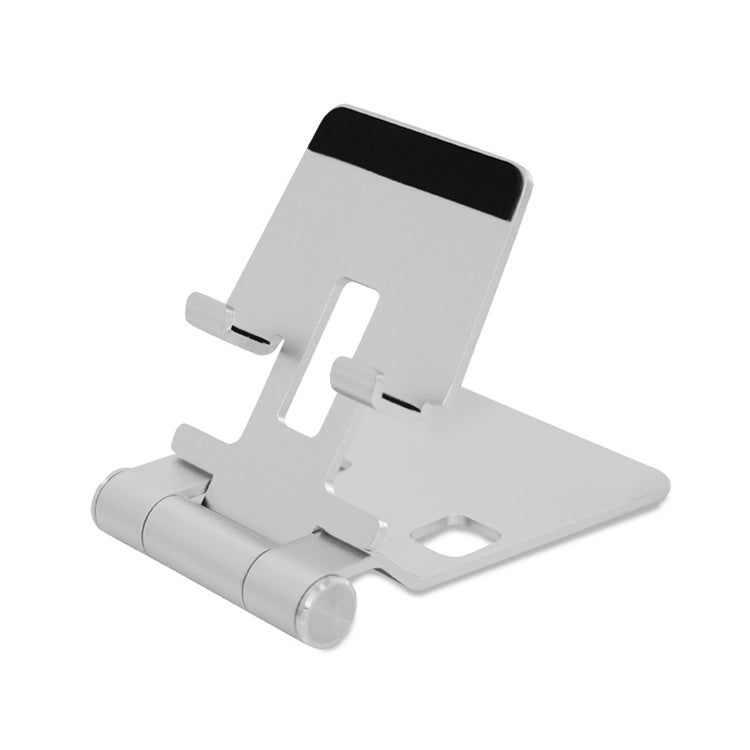 C1 Universal Foldable Multi-angle Hinge Aluminum Alloy Mobile Phone and Tablet Holder (Silver)