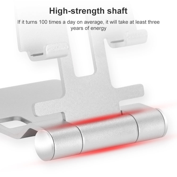 C1 Universal Foldable Multi-angle Hinge Aluminum Alloy Mobile Phone and Tablet Holder (Silver)