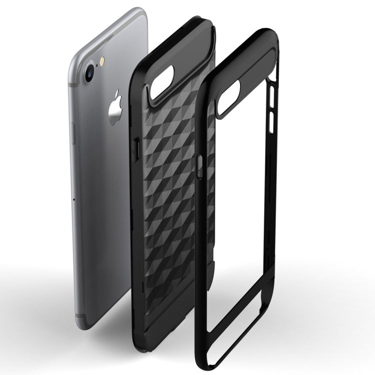 For  iPhone 8 & 7  3D Diamond PC + TPU Combination Protective Case
