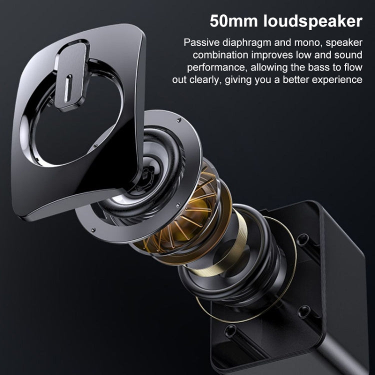A2 USB 2.0 Wire-controlled Non-luminous Mobile Phone Computer Mini Desktop Speaker(Black)