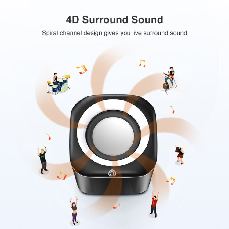 A1 USB Wire-controlled 9D Subwoofer Sound Mini Wired Speaker, Premium Version