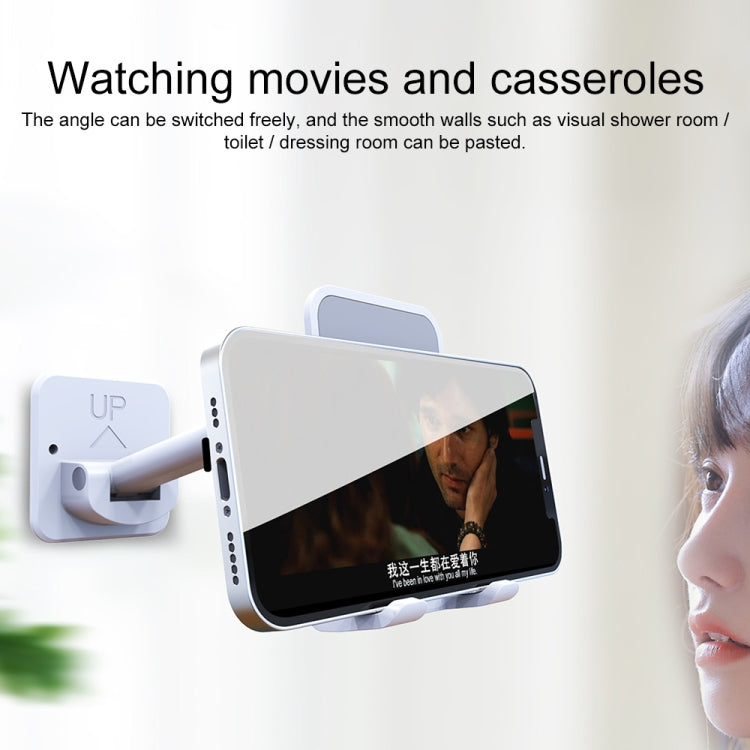 CCT11 Wall Paste Mobile Phone Bracket Foldable Lift Bathroom Kitchen Wall Bracket