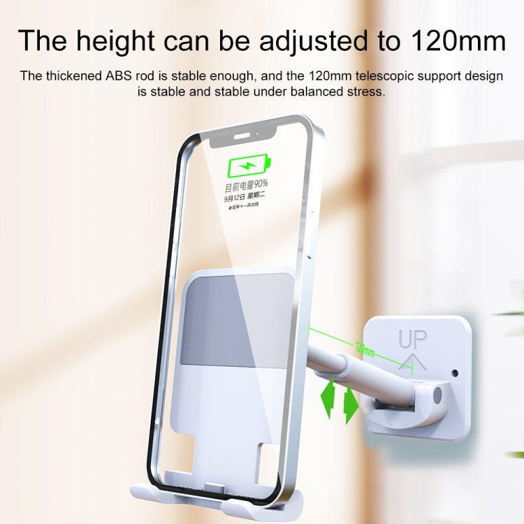 CCT11 Wall Paste Mobile Phone Bracket Foldable Lift Bathroom Kitchen Wall Bracket