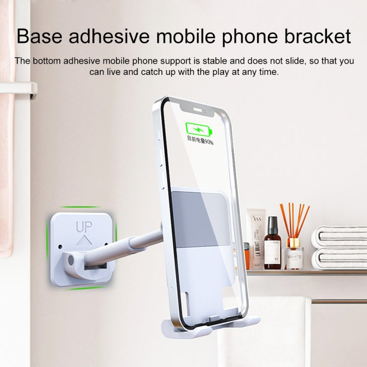 CCT11 Wall Paste Mobile Phone Bracket Foldable Lift Bathroom Kitchen Wall Bracket