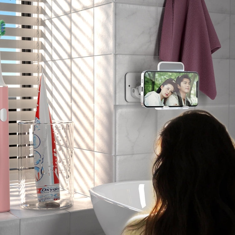 CCT11 Wall Paste Mobile Phone Bracket Foldable Lift Bathroom Kitchen Wall Bracket