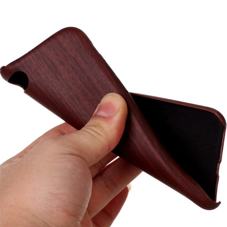 For  iPhone 8 & 7  Hot Embossed Wood Texture PU Back Cover Case