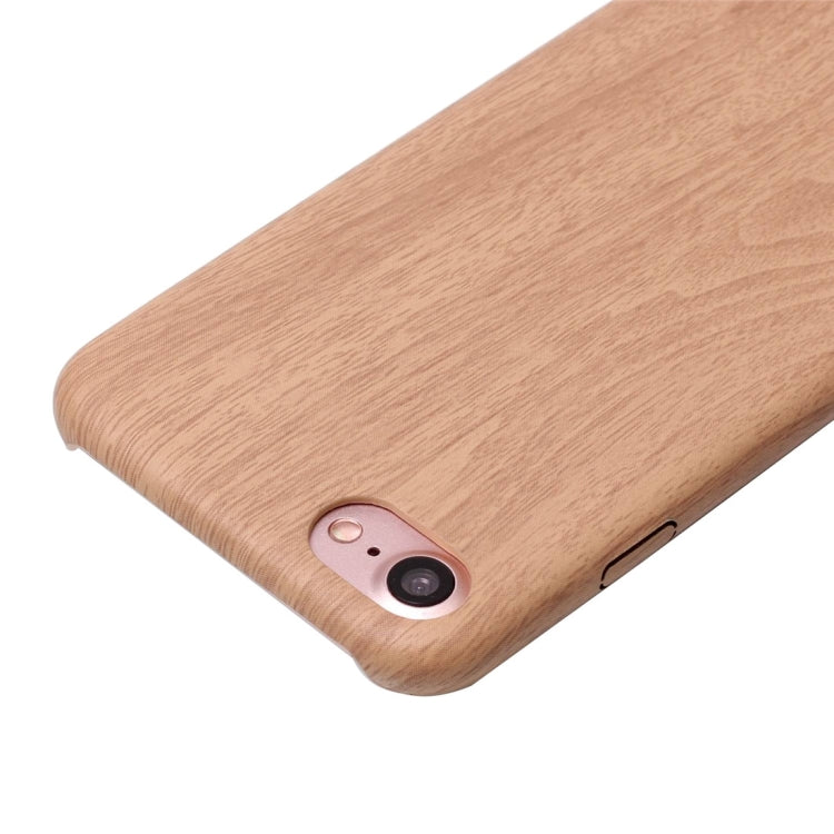 For  iPhone 8 & 7  Hot Embossed Wood Texture PU Back Cover Case