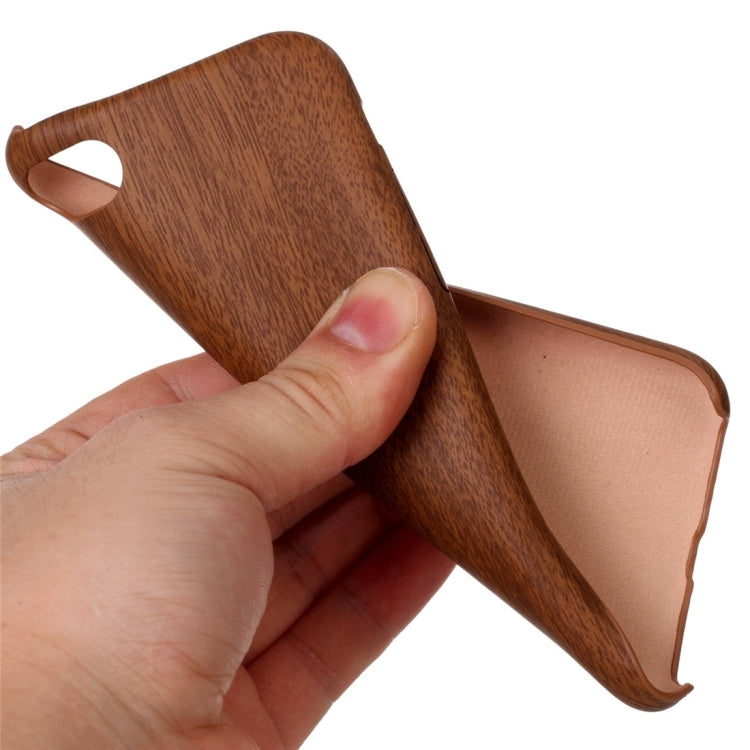 For  iPhone 8 & 7  Hot Embossed Wood Texture PU Back Cover Case