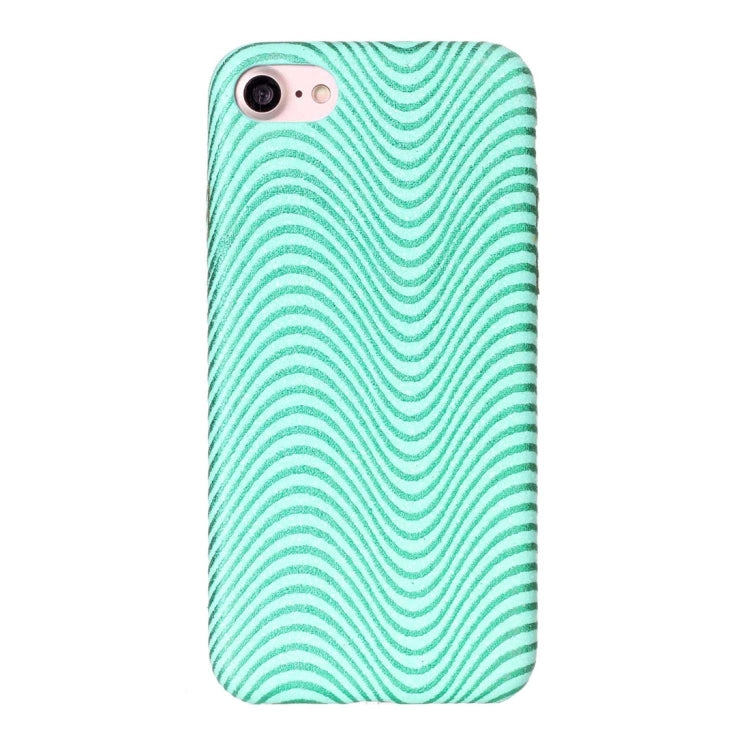 For  iPhone 8 & 7  Hot Embossed Flash Powder Wavy Textures PU Back Cover Case
