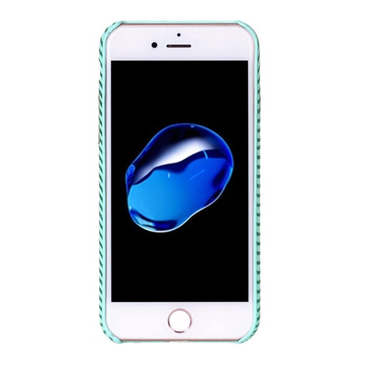 For  iPhone 8 & 7  Hot Embossed Flash Powder Wavy Textures PU Back Cover Case