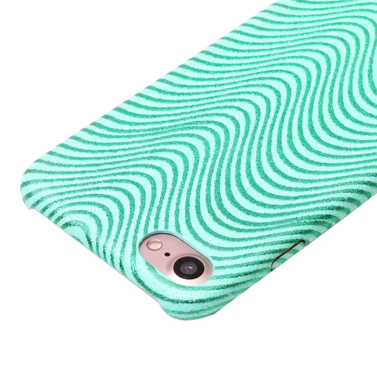 For  iPhone 8 & 7  Hot Embossed Flash Powder Wavy Textures PU Back Cover Case