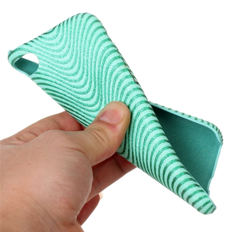 For  iPhone 8 & 7  Hot Embossed Flash Powder Wavy Textures PU Back Cover Case