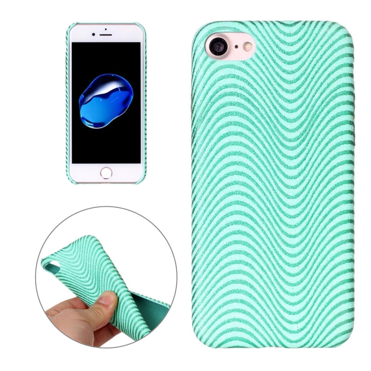 For  iPhone 8 & 7  Hot Embossed Flash Powder Wavy Textures PU Back Cover Case