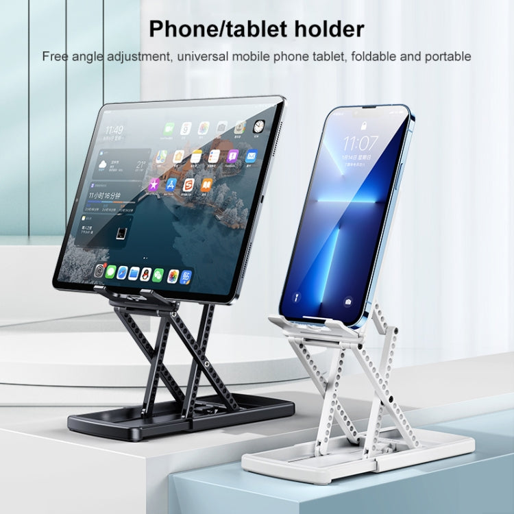 Foldable Mobile Phone Tablet Holder Stand (White)