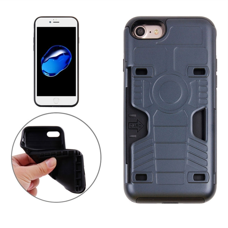 For  iPhone 8 & 7  Boxing Champion Gold Belt Shock-Resistant  TPU + PC Combination Case with Card Slot